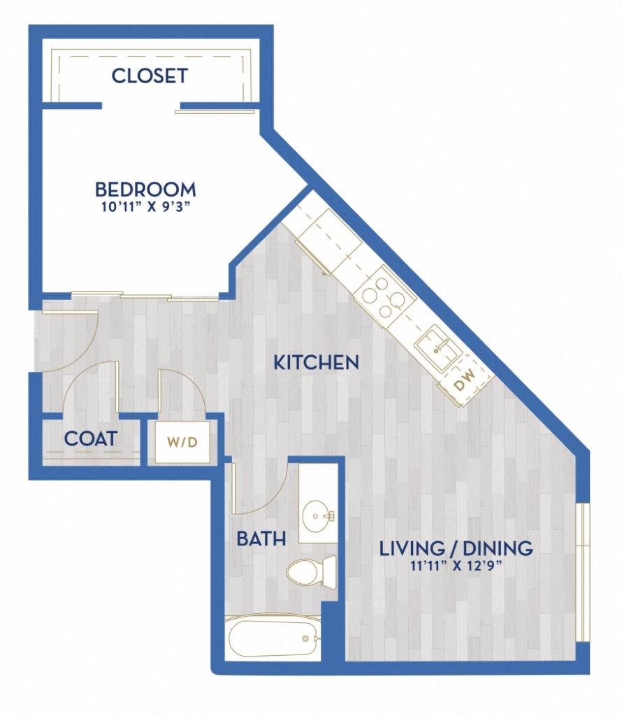 B4 - Urban One Bed floor plan